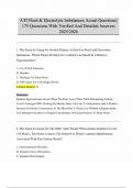 ATI Fluid & Electrolyte Imbalances Actual Questions| 175 Questions With Verified And Detailed Answers 2025/2026