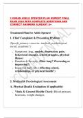 I HUMAN ADELE SPENCER PLAN NEWEST FINAL  EXAM 2024 WITH COMPLETE QUESTIOND AND  CORRECT ANSWERS ALREADY A+    Treatment Plan for Adele Spencer  1. Chief Complaint & Presenting Problem  (Specify primary concerns: medical, psychological,  social, academic?)