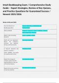Intuit Bookkeeping Exam / Comprehensive Study Guide – Expert Strategies, Review of Key Quizzes, and Practice Questions for Guaranteed Success / Newest 2025/2026  