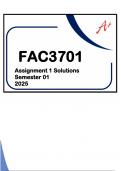 FAC3701 - ASSIGNMENT 1 SOLUTIONS & QUESTIONS (SEMESTER 01 - 2025) DUE 20 MARCH 2025