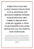 NUR661 FINAL EXAM 2025 LATEST NEWEST UPDATE WITH ACTUAL QUESTIONS AND DETAILED VERIFIED ANSWERS WITH RATIONALES (100% CORRECT) //BRAND NEW!! /ALREADY GRADED A+ WITH GUARANTEED SUCCESS AFTER DOWNLOAD (ALL YOU NEED TO PASS YOUR EXAMS