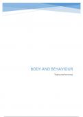 Lectures and tasks body and behaviour