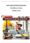 Test Bank for Psychology 13th Edition David G. Myers Nathan C. Dewall All chapters ISBN:9781319132101| Complete Guide A+