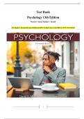 Test Bank Psychology 13th Edition. By David G. Myers Nathan C. Dewall.  All Chapters Included|| Latest Edition|| 100% Verified Answers|| ISBN-13 978-1319132101 