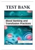 TEST BANK FOR BASIC & APPLIED CONCEPTS OF BLOOD BANKING AND TRANSFUSION PRACTICES 5TH EDITION  BY PAULA HOWARD ALL CHAPTERS COVERED QUESTIONS AND ANSWERS LATEST UPDATE |2025|