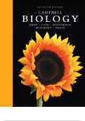 TEST BANK FOR CAMPBELL BIOLOGY 12th EDITION BY LISA A. URRY | ALL CHAPTERS COVERED ISBN: ‎978-0135188743