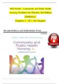 TEST BANK For Community and Public Health Nursing: Evidence for Practice, 3rd Edition by DeMarco, Walsh, Verified Chapters 1 - 25, Complete Newest Version