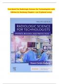 Test Bank For Radiologic Science for Technologists 12th Edition by Stewart C Bushong Chapter 1-40|A+|latest update 2025