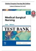 TEST BANK Medical-Surgical Nursing (8th Ed) by Linton; Matteson| Latest Exams questions 100% Veriﬁed Answers