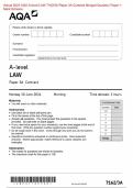 Actual 2024 AQA A-level LAW 7162/2 Paper 2 Merged Question Paper + Mark Scheme