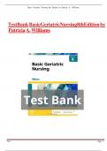 Test Bank Basic Geriatric Nursing 8th Edition by Patricia A. Williams