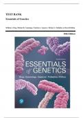 Test Bank for Essentials of Genetics, 10th Edition (Klug, 2020) Graded A+ | All Chapters