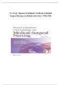 Test Bank - Brunner & Suddarth's Textbook of Medical-Surgical Nursing 14e (Hinkle) 2024/2025   UPDATED.