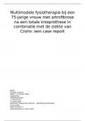 Case report: Multimodale fysiotherapie bij een 75-jarige vrouw met artrofibrose na een totale knieprothese in combinatie met de ziekte van Crohn