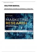 Solution Manual for Marketing Research 12th Edition by Carl McDaniel Jr. & Roger Gates , ISBN: 9781119716310 |All Chapters Verified| Guide A+