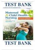 Test Bank for Maternal and Child Health Nursing: Care of the Childbearing and Childrearing Family 8th Edition by JoAnne Silbert-Flagg & Dr. Adele Pillitteri , ISBN: 9781496348135 |All Chapters Verified| Guide A+