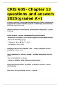 CRIS 605- chapter 4 questions and answers 2025(graded A+).