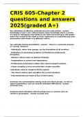 CRIS 605-Chapter 2 questions and answers 2025(graded A+).