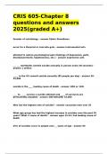 CRIS 605-Chapter 8 questions and answers 2025(graded A+).