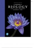 TEST BANK FOR CAMPBELL BIOLOGY 12th EDITION BY LISA A. URRY | ALL CHAPTERS COVERED ISBN: ‎978-0135188743