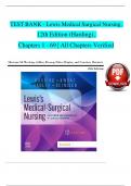 TEST BANK - Lewis Medical Surgical Nursing, 12th Edition (Harding), Chapters 1 - 69 | All Chapters Verified