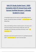 IAAI CFI Study Guide Exam | 2025  Complete IAAI CFI Actual Exam with  Correct Verified Answers | Already  Graded A+ Exam 