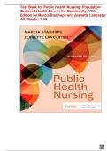 Test Bank for Public Health Nursing: Population-Centered Health Care in the Community, 11th Edition