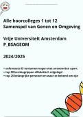 Alle hoorcolleges 2025 - Samenspel van Genen en Omgeving - Vrije Universiteit Amsterdam + oefentoets + kernbegrippen + belangrijkste personen uitgelegd