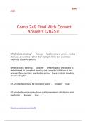 Comp 249 Final With Correct Answers (2025)!!