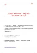 COMP 249 With Complete Solutions (2025)!!