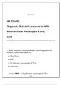 NR.210.605 Diagnostic Skills & Procedures for APN Midterms Exam Review (Qns & Ans) 2025.