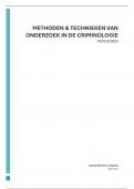 Samenvatting Onderzoeksmethoden -  Methoden en Technieken van Criminologisch Onderzoek I (21043412)