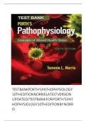 Porth’s Pathophysiology 10th Edition Norris Test Bank All chapters fully covered