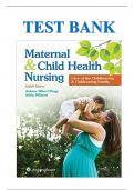 Test bank for Maternal and Child Health Nursing- Care of the Child bearing and Child rearing Family 8th Edition by Jo Anne Silbert Flagg & Dr. Adele Pillitteri.