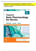 TEST BANK - Clayton’s Basic Pharmacology for Nurses 19th Edition Michelle Willihnganz, All Chapters 1 - 48, Newest Version