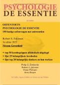 Oefentoets Psychologie, de essentie, 5e editie Zimbardo - GEVORDERD! - 150 lastige oefenvragen en antwoorden + kernbegrippen + belangrijke denkers + leerdoelen