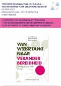 Tentamen samenvatting Van weerstand naar veranderbereidheid HST 1,2,3,5,6 - 6e editie 2023 - Metselaar Cozijnsen - 30 min leestijd + oefentoets + kernbegrippen + trends ontwikkelingen