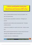 CMAA certification exam prep Questions and Answers 100% Pass