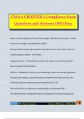 CMAA CHAPTER 4 Compliance Exam Questions and Answers 100% Pass