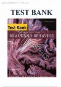 An Introduction to Brain and Behavior 6th Edition by Bryan Kolb, Ian Q, Whishaw, G, Campbell Teskey, All Chapters 1-16 Complete Guide A+ TEST BANK