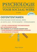 Oefenvragen Psychologie voor Sociaal Werk Peter Kemper 2e druk 2023 - 9789043040099  - 125 veel voorkomende tentamenvragen + kernbegrippen + leerdoelen