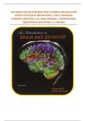 TEST BANK FOR AN INTRODUCTION TO BRAIN AND BEHAVIOR FOURTH EDITION BY BRYAN KOLB|| IAN Q. WHISHAW (VERIFIED CHAPTERS 1-16 |100% ORIGINAL | PROFESSIONAL QUESTIONS & SOLUTIONS | A+ GRADE)