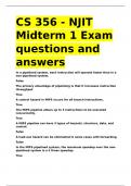 CS 356 - NJIT Midterm 1 Exam questions and answers