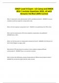 CMCP Level III Exam - LO Comp and HMDA REG C revision Questions 2025, all with Answers Verified 100% Correct