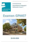 Variva examen GPM07 Gespecialiseerd Pedagogisch medewerker niveau 4 P2-K2-W2/P2-K2-W3