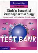 test bank for stahls essential psychopharmacology 4th edition