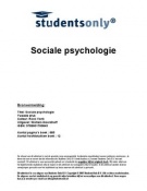 Samenvatting Sociale psychologie