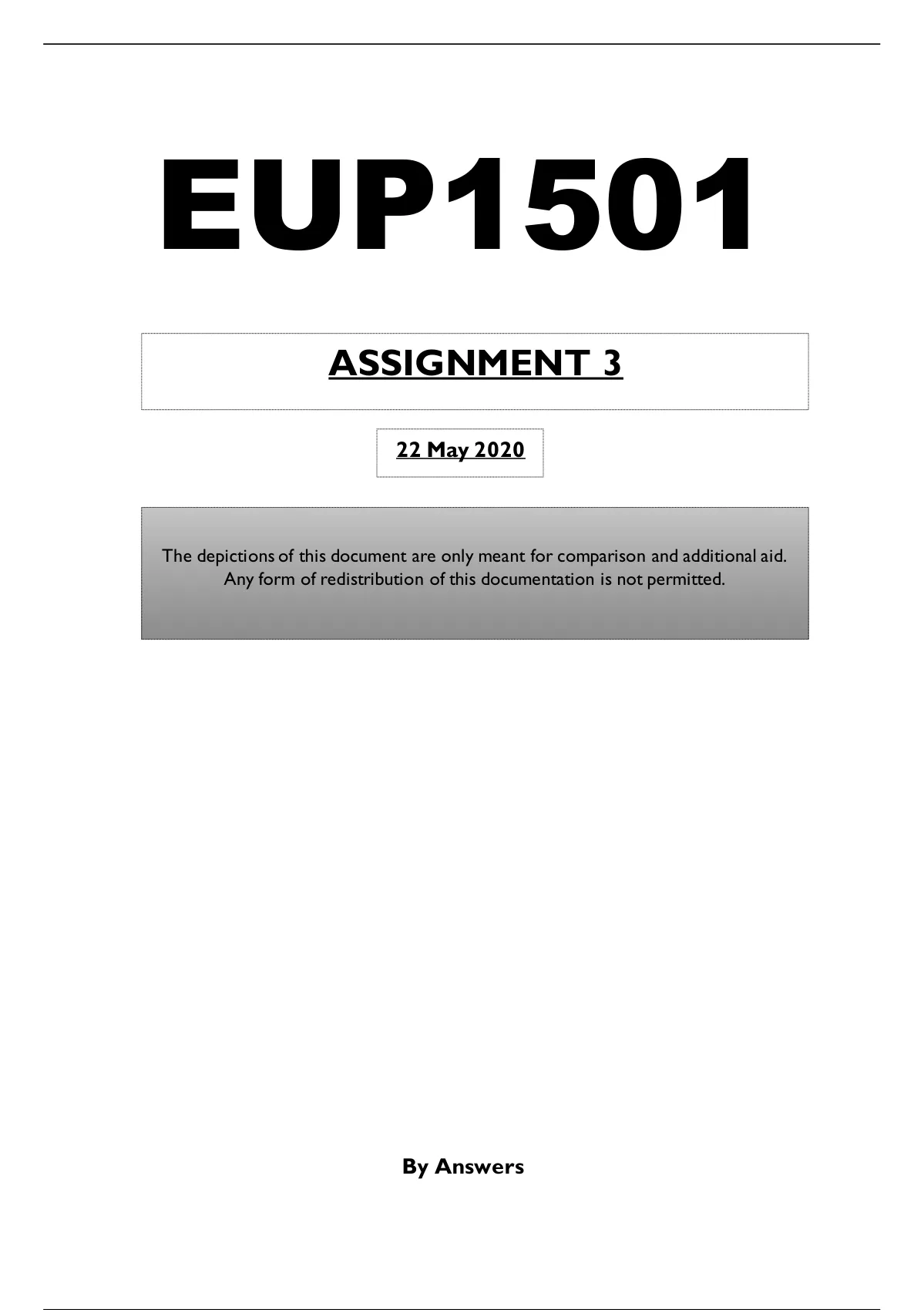 assignment 5 eup1501
