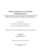 Cultural Adaption or Worldwide Standardization? A Comparative Analysis of IKEA's Global Advertising Strategies in the Netherlands, Germany, the United