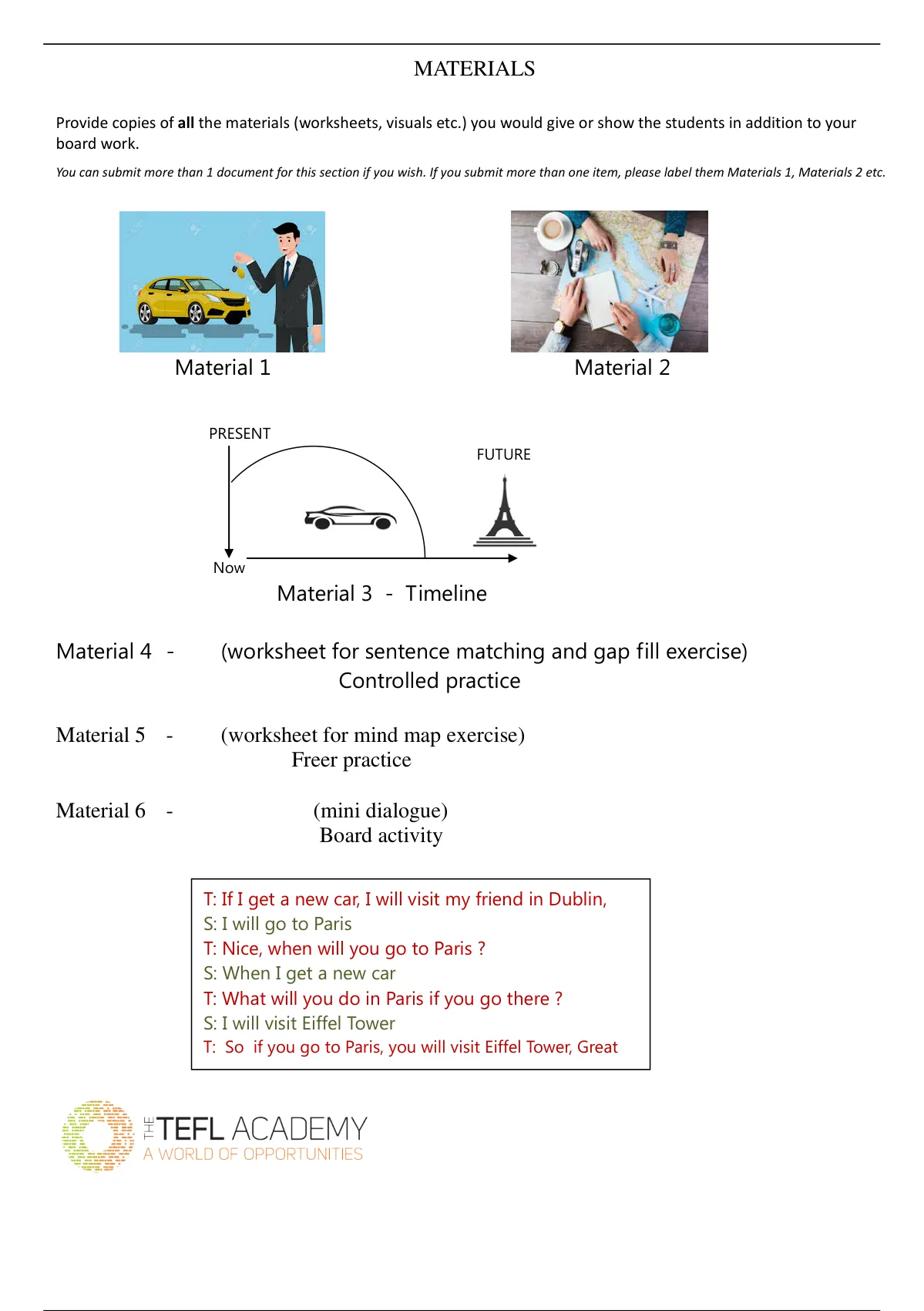 The TEFL Assignment B - Material - First Conditional - The TEFL Academy ...